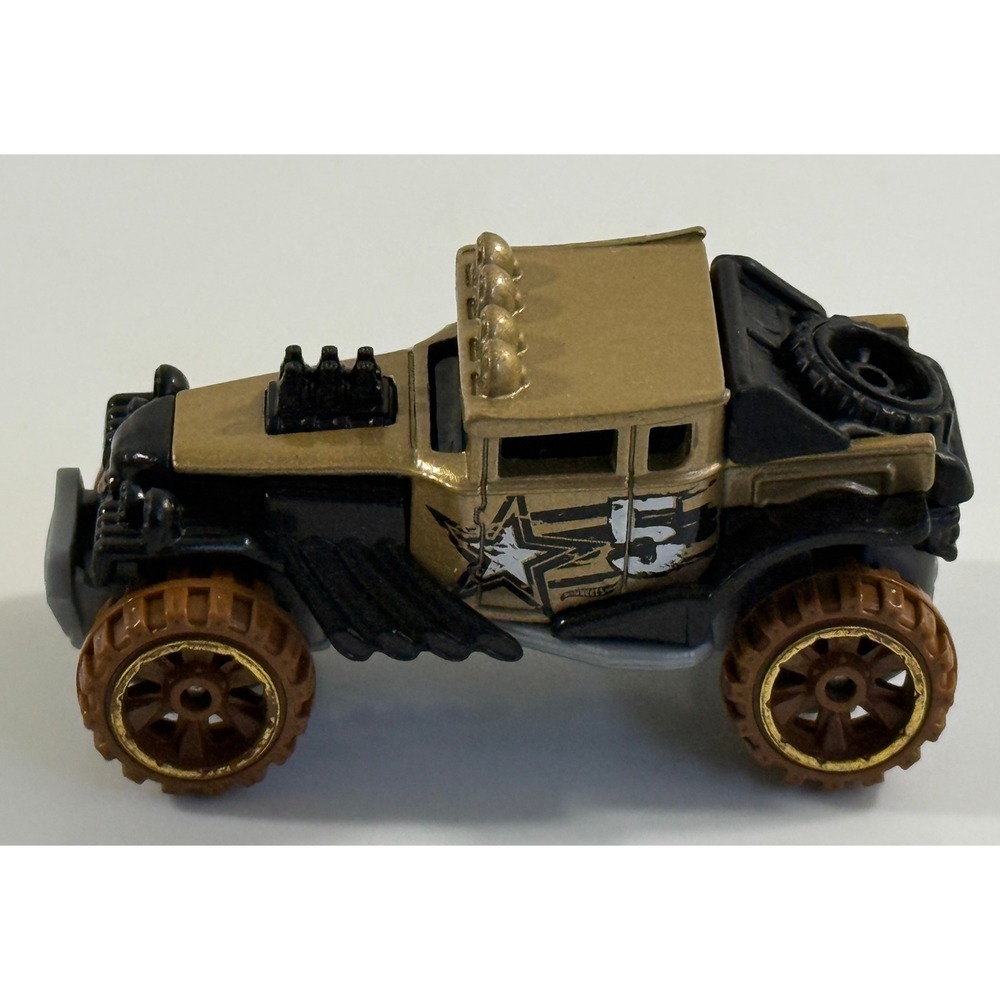 Hot Wheels Baja Bone Shaker Kids 1:64 Gold Black Off-Road Die-Cast Truck H34